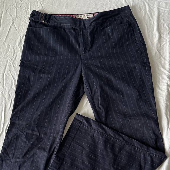 Vintage 2004 Tommy Hilfiger Women’s Dark Navy Pinstripe Dress Pants - Picture 12 of 16